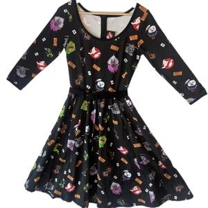 NWT GHOSTBUSTERS DRESS HALLOWEEN WITCHY WITH BELT‎ PIN UP VINTAGE STYLE XS
